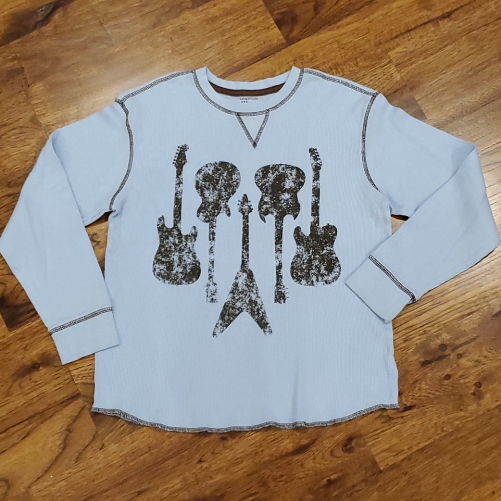Boys Gap blue thermal long sleeve top size 8/10